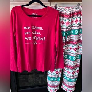 🆕 Size Medium (8-10) Christmas pajamas 2 piece set “We Jingled” tag attached